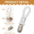 thumbnail image 3 of Uxcell 4 Pcs Clips para toallas de té con lazo de algodón para colgar, ganchos de toalla de metal de 4.3 pulgadas, perchas multipropósito para el hogar, cocina y baño, blanco, 3 of 7
