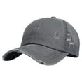 thumbnail image 1 of Womens Ponytail Hat Baseball Cap High Messy Bun Ponycap Hats Quick Drying Mesh Hat Visors Grey One Size, 1 of 3