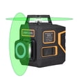 thumbnail image 1 of Gradiente Irfora Nivel láser de línea cruzada 2D con soporte 30M/ 98FT Autonivelación 2 x 360 grados Rayo verde horizontal y vertical Recargable Marcador de 8 líneas láser 4 niveles de brillo 4 modos Irfora Gradiente, 1 of 7