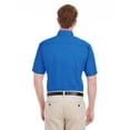 thumbnail image 2 of Harriton Foundation 100% Cotton Short-Sleeve Twill Shirt Teflon (M582) French Blue, XL, 2 of 3