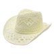 thumbnail image 1 of ¡Rebajas! Sombreros vaqueros Fdelink con protección solar UV para hombre y mujer, sombrero vaquero occidental de verano, sombrero de paja moldeable, sombrero para el sol ahuecado, amarillo., 1 of 2