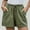 Green, variant on Womens Elastic Waist Shorts, Women's Loose Wide Leg Pants High Waist Straight Pants Casual Cotton Linen Shorts Plus Size Shorts Black L