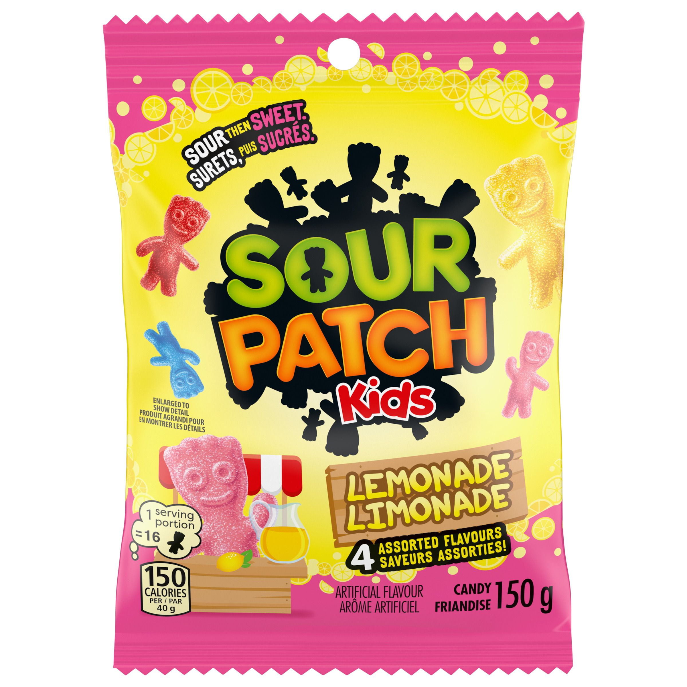 SOUR PATCH KIDS, Lemonade Flavour Candy, Sour then Sweet, 150 g