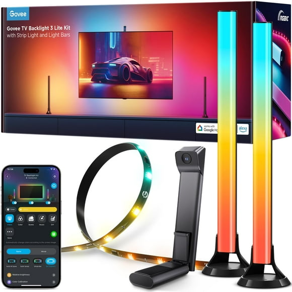 Rétroéclairage TV Govee 3 Lite Kit RGBICW 11,8 Pi pour Téléviseurs de 55 à 65 Po