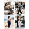 thumbnail image 5 of TEMOFON Sweatpants for Women Low Waist Drawstring Looped Waist Slant Pocket Straight Leg Fleece Lined Sweatpants, 5 of 8