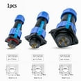 thumbnail image 5 of Waterproof Plug IP68 2-5pin SP20 Square Panel Mount + Socket Circular Connector 4pin, 5 of 5
