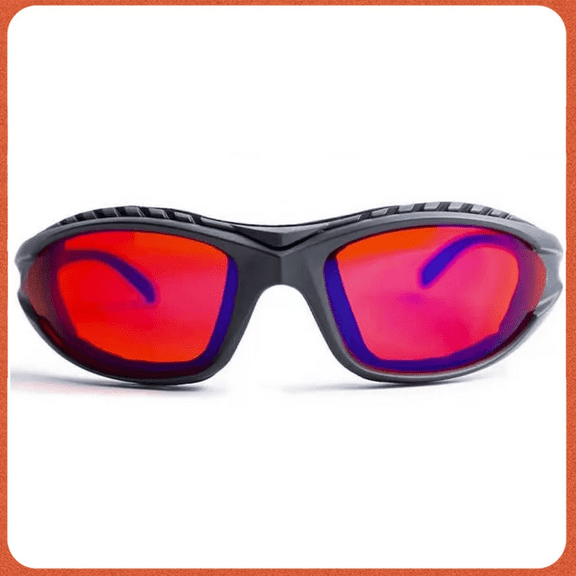 Red Lens，Orange Lens 100% Blue Light Blocking Goggles Glasses Gaming Glasses (Frame Color:Wine Red;)