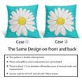 thumbnail image 5 of Daisy Flower Aqua Turquoise Pillow Covers 18x18 Inch White Petal Floral Bloom Decorative Teal Pillow Cases Spring Summer Cushion Covers Farmhouse Home Decor for Porch Couch Outdoor Set of 2, 5 of 6