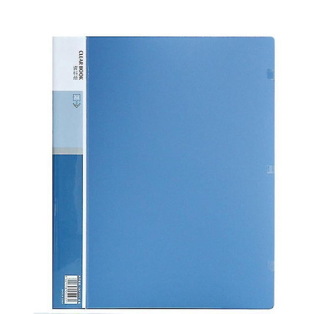 Carpeta con fundas de plástico (azul marino, 1 paquete), encuadernación con 30 bolsillos