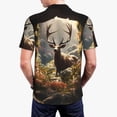 thumbnail image 6 of Cauagu Enchanted Deer In Cave Print Men's Polo Shirts, Short-Sleeve Polo Shirts for Men Performance Golf Shirt Athletic Casual Collared T-Shirt-XX-Large, 6 of 8