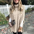 thumbnail image 2 of KaLI_store V Neck Sweater Women Women's Cable Knit V Neck Sweaters Casual Long Sleeve Pullover Loose Off Shoulder Jumper Tops Beige,S, 2 of 5