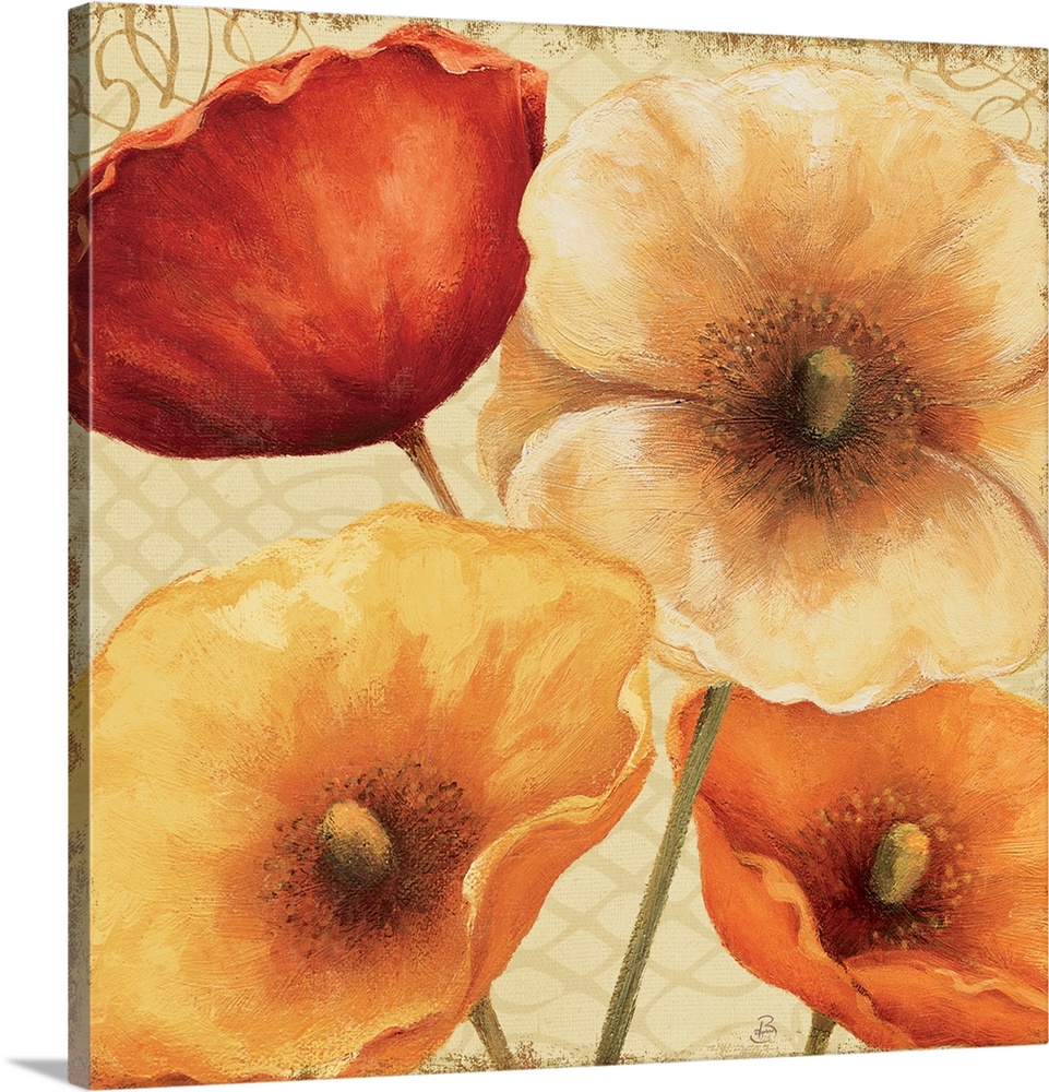 Great BIG Canvas "Poppy Spice III" Canvas Wall Art 16x16