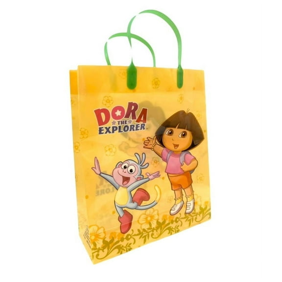 13in Nickelodeon Dora The Explorer Gift Bag - PVC Reusable Gift Bag (yellow)