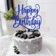 thumbnail image 1 of Topper para pastel Ruscalin Feliz Cumpleaños azul para fiesta y decoración, 1 of 8