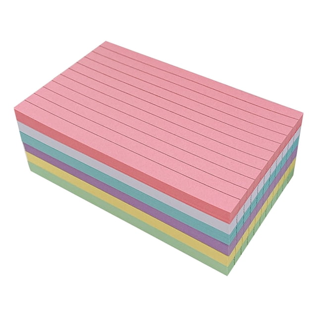 300 Count Colored Index Cards 3 X 5 Inch Ruled Index Cards Cards College Ruled for School College and Home Organization Study to Do List Note Cards