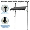 thumbnail image 6 of EVGTTI Manual Retractable Awning 78"×118", Outdoor Sunshade, No Drilling, Adjustable Angle & Height, UV Protection, Canopy for Patio, Balcony, Window, Backyard - Dark Gray, 6 of 8