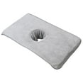 thumbnail image 4 of Tachiuwa Massage Table Towel Face Pillow Towel with Hole Washable Reusable Protector Skin Light Grey, 4 of 9