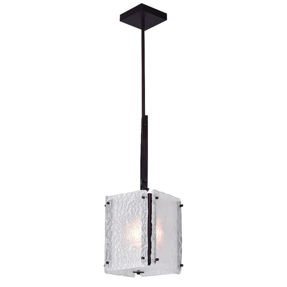 CWI Lighting Assunta 1 Light Contemporary Metal Pendant in Black