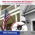 5 FT Flag Pole for Kit, Tangle Free Spinning Weather Resistant