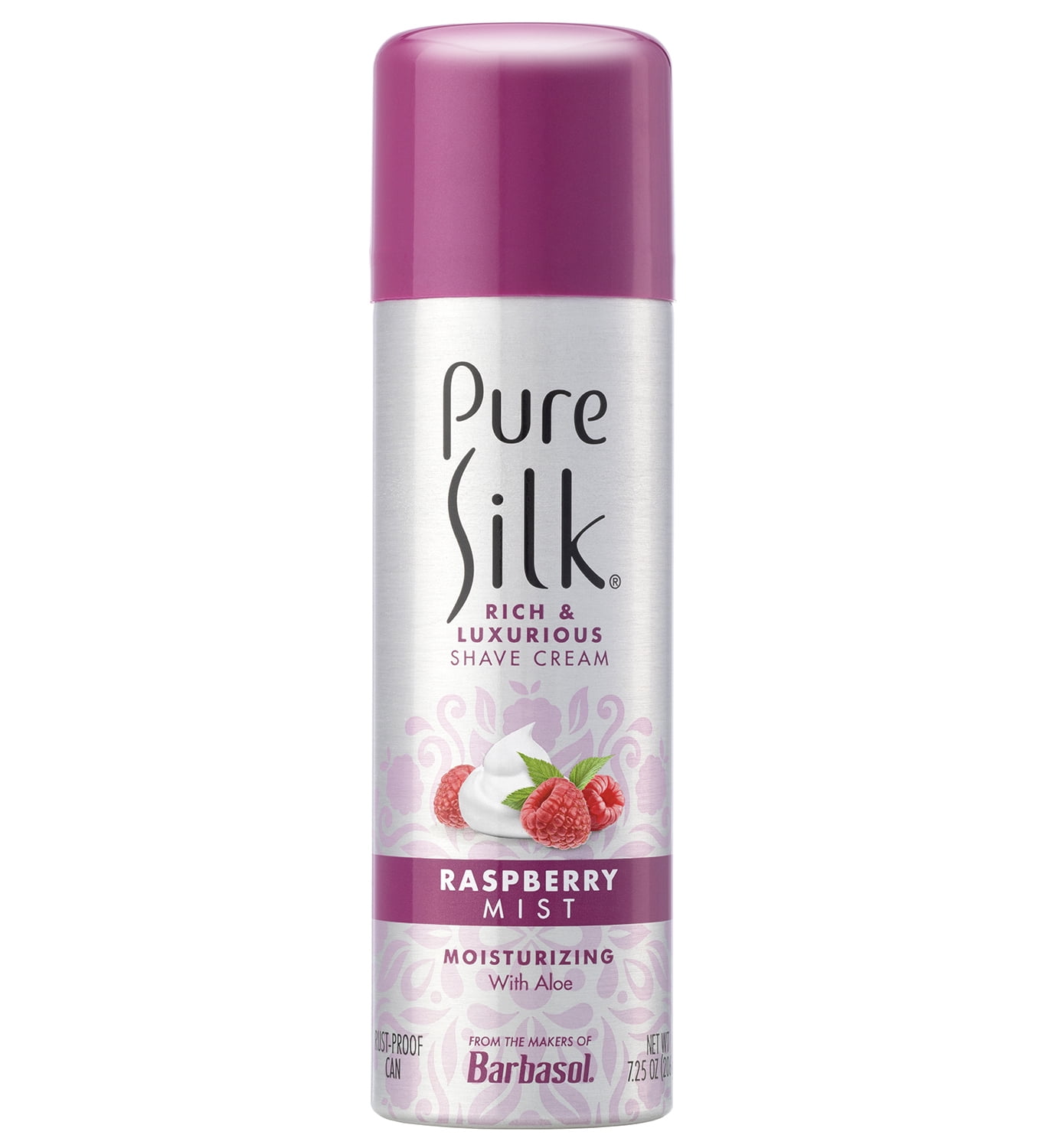 (6 pack) Pure Silk Raspberry Mist Spa Therapy Shave Cream for Women, 7.25 Ounces