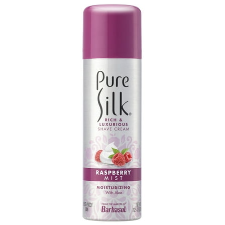 Pure Silk Raspberry Mist Spa Therapy Shave Cream for Women, 7.25 Ounces