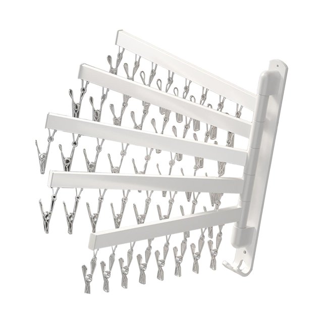 Cintre de Séchage de Chaussette Rack Multifonctions Mur Suspendu Organisation Pliable Séchage style P