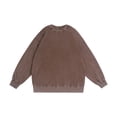 thumbnail image 1 of Sudadera con capucha de algodón de alta calidad con cuello redondo lavado antiguo de gran tamaño para hombre, 1 of 4