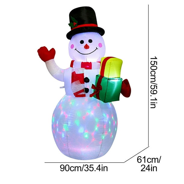 Cbcbtwo 59 Inch Christmas Inflatables Snowman, Funny Blow Up