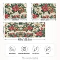 thumbnail image 2 of Yayeee Pillowcase King Size Set of 2 Satin Wrinkle Resistant Pillow Case, Red Christmas Poinsettia, 2 of 8