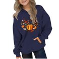 thumbnail image 2 of Nmnitkp Boys And Girls Hoodie Sweatshirt,Boys Sweatshirts Hooded,Hoodies for Teen Girls Fashion Fleece Pullover Tops Kids Clothes Navy,4 Years, 2 of 4