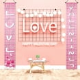 thumbnail image 5 of Moocorvic Valentine's Day Porch Couplet Home Curtain Banner Pull Flag Holiday Decoration, 5 of 5