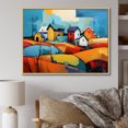 thumbnail image 1 of Designart Farm framed wall art decor, Farm framed wall Art, Abstract Farmstead composition , Multi-Color Country Natural framed wall art, 40x30 inches Natural brown color Frame, 1 of 5