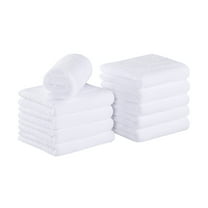 Arkwright Microfiber Bleach-Safe Salon Towels - Soft Coral Fleece - 16 x 27 in - (Pack of 10) White