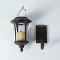 thumbnail image 4 of LuxenHome Hanging Solar Light Lantern Wall Sconce, 4 of 10