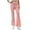 Pink, variant on XFLWAM Women's Ribbed Knit Flare Pants High Waisted Wide Leg Leggings Casual Solid Color Yoga Flare Leggings