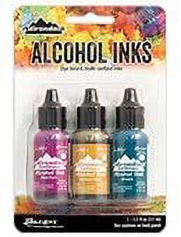 Ranger Tim Holtz Ink Bundle - Set of 9 Alcohol Inks with Bonus PTP Mixing Tray and Foam Paint Dobbers (Bold Collection - Miners Lantern, Nature Walk, Mariner)