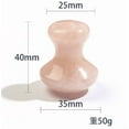 thumbnail image 2 of Mushroom Shaped Gua Sha Tool Made of Rose Quartz - Ergonomic Face and Body Massage Roller, Portable for Wrinkle Reduction and Relaxation, Natural Jade Material, 2 of 5