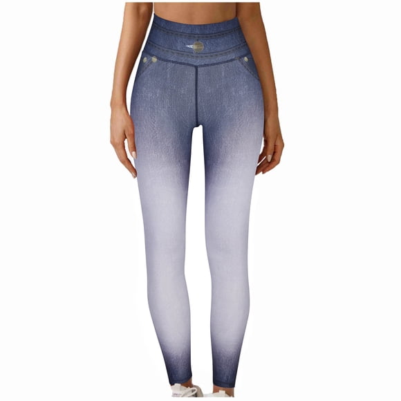 Timegard Leggings for Women High Waist Stretch Workout Running Yoga Pants Cropped Tights Jean Pants