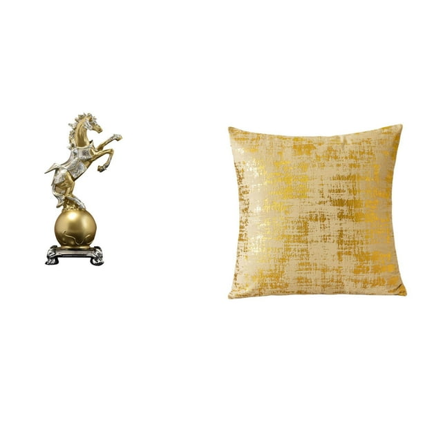 Figura de escritorio,Estante de estatua de caballo para escritorio,oficina,decoración del hogar,Figura decorativa de escritorio de resina para decoración del hogar,Funda de almohada,Fundas de