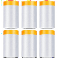 thumbnail image 1 of 6 Pack Tape and Drape, 1.8X62.3 Ft Pre-Taped Masking Film for Auto Painting Covering, Plastic Pre-Adhesive Film, 1 of 5