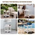 thumbnail image 2 of LOYALICE HDPE Indoor & Outdoor Side Table – Weatherproof, Multi-Use End Table with Curved Edge for Patio, Bedroom & Living Room, White, 2 of 7