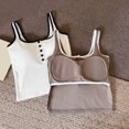 thumbnail image 7 of BUIGTTKLOP Womens Tank Tops Spaghetti Strap Sleeveless Shirts Sqaure Neck Button up Stretch Camiosle Top, 7 of 7