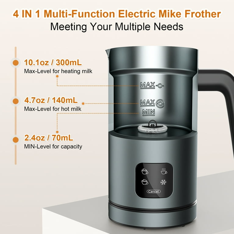 Dropship Milk Frother And Steamer, Electric Milk Warmer With Touch Screen,  BIZEWO 4 IN 1 Automatic Stainless Steel Steamer For Coffee , Latte, Hot  Chocolates to Sell Online at a Lower Price