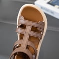 thumbnail image 4 of Xfvqtps Kids Boys Girls Gladiator Sandals Open Toe Hook and Loop Straps Thick Soft Sole Flats Summer Shoes, 4 of 8