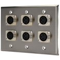 thumbnail image 1 of Placa de pared Proco WP3002 con 6 conectores XLR hembra, 1 of 1