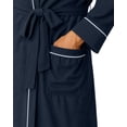 thumbnail image 4 of NY Threads Men's Robe Cotton Blend Knit Bathrobe, Large, Navy, 4 of 7