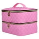 thumbnail image 5 of Bolsa de almacenamiento de esmalte de uñas de doble capa, bolsa de transporte de viaje, estuche organizador de esmalte de uñas con bolsillos múltiples Rosa, 5 of 8