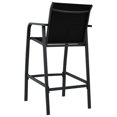 thumbnail image 5 of vidaXL 2/4x Patio Bar Chairs Textilene Dining Chairs Set Garden Black/Gray, 5 of 6