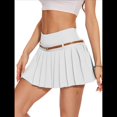 thumbnail image 1 of Minifalda Plisada Elástica de Corte A con Cinturón para Mujer, Estilo Y2K M, 1 of 8
