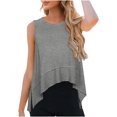 thumbnail image 2 of Sleeveless Shirts for Women Casual Crew Neck Tank Top 2024 Summer Basic Tanks Womens Clothes, 2 of 6